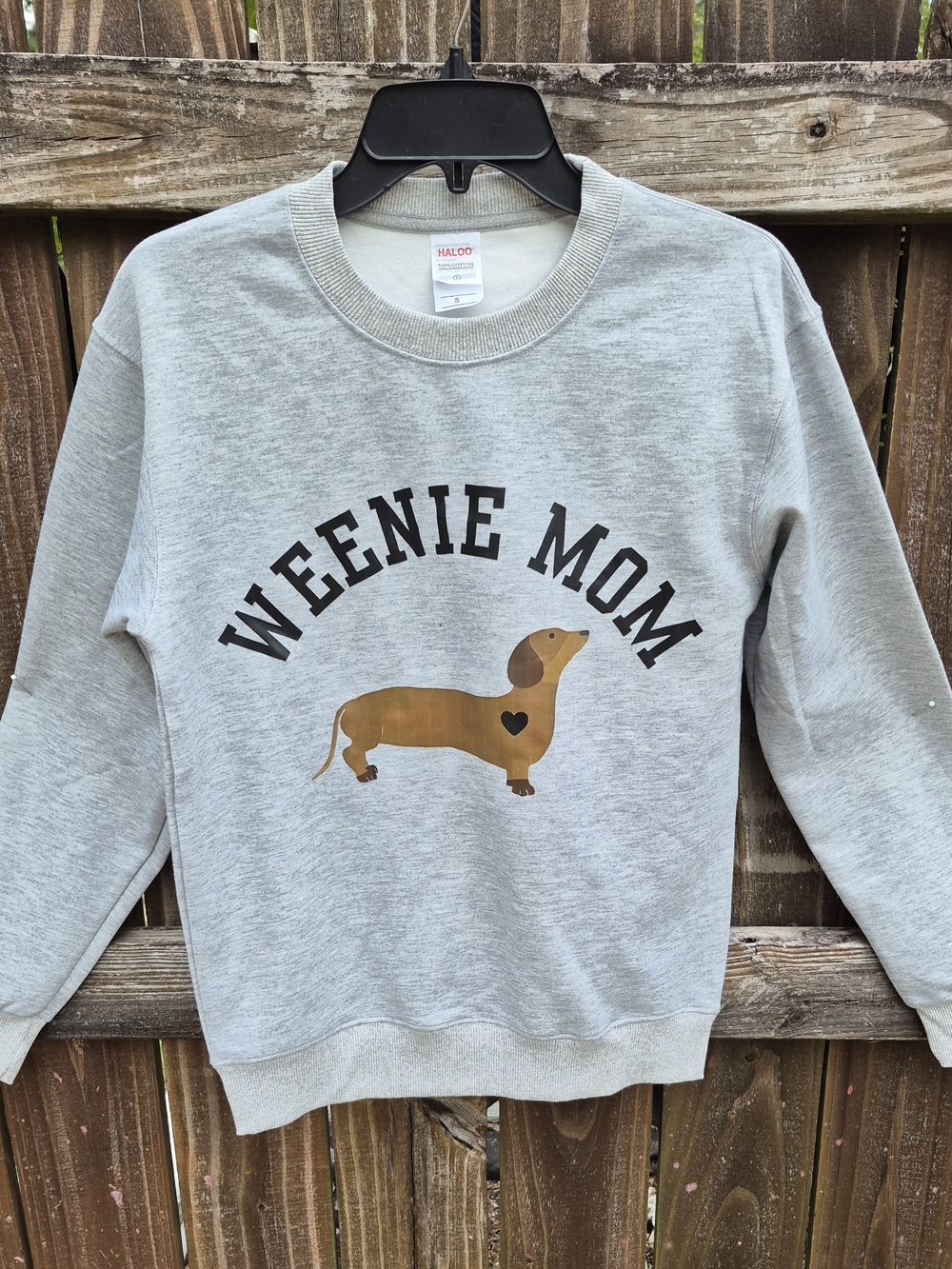 Dachshund Weenie Mom Sweatshirt Cotton Womens Small Weiner Dog